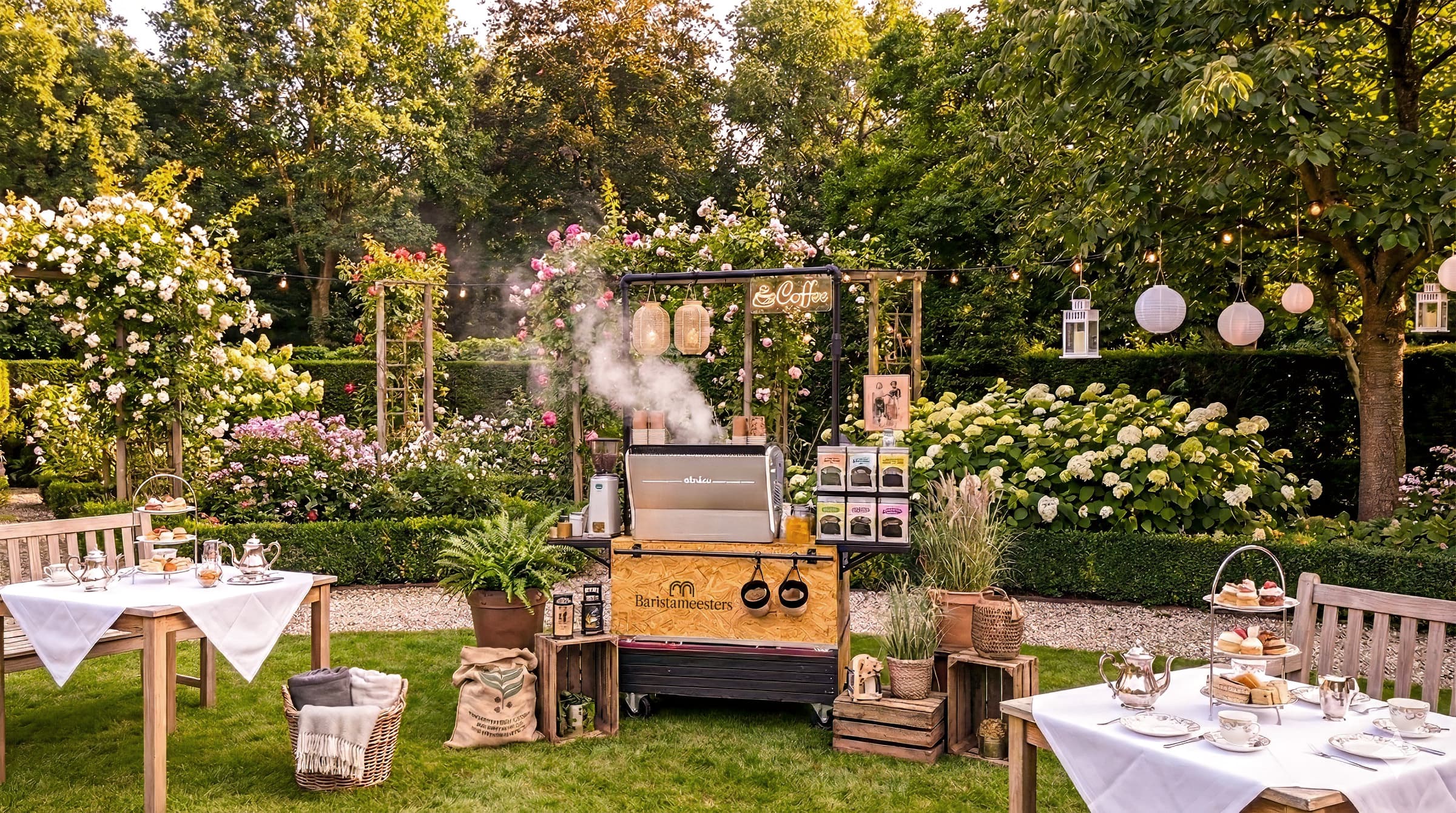 Barista aan het werk